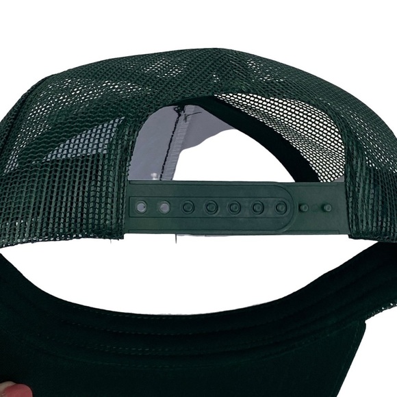 Bass Pro Shops Dark Green Printed Logo Trucker Mesh Hat Snapback Closure NEW - Picture 6 of 10